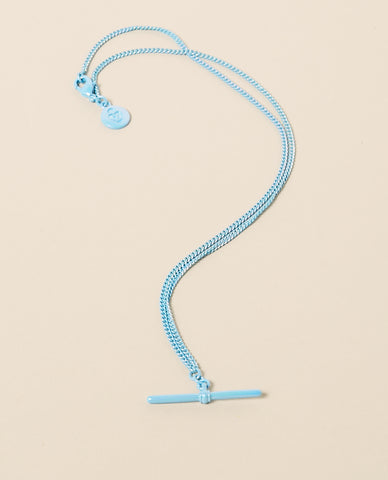 T-Bar Necklace Blue