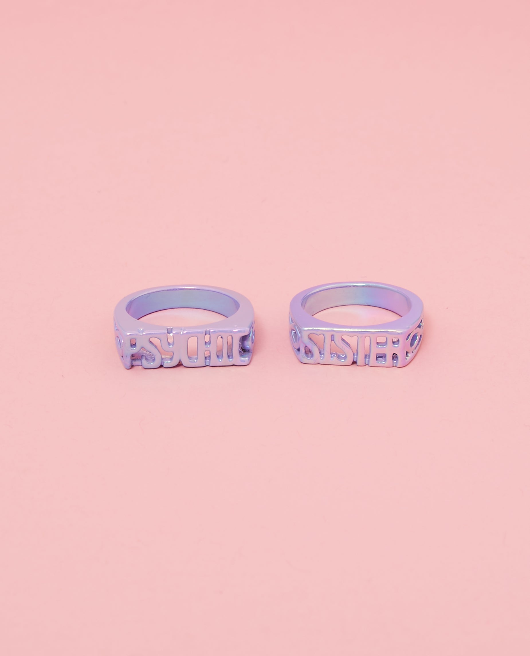 Psychic Sister Ring Pair Lilac