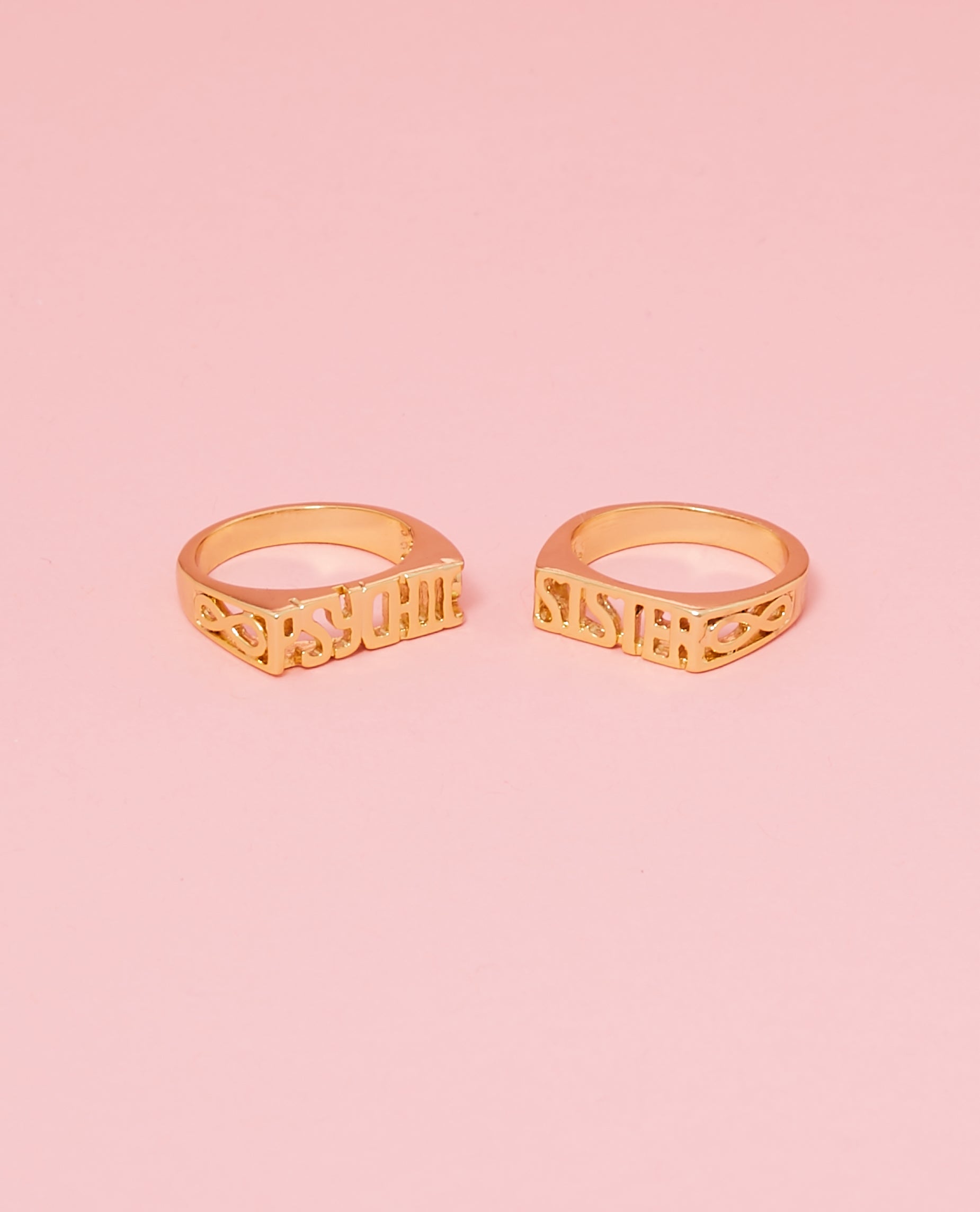 Psychic Sister Ring Pair Gold